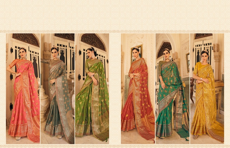 lightweight feel of organza silk sarees